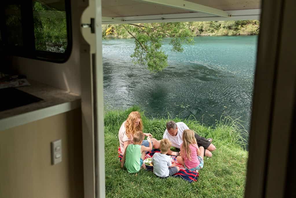 family bonding in motorhome camping